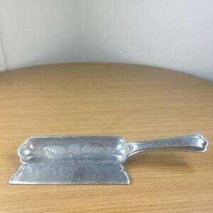 ANtique aluminum Crumb Catcher table butler by Wrought Farberware Brooklyn NY